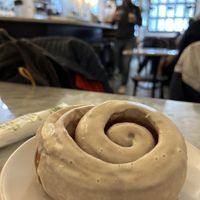 The cinnamon roll is delicious!   at Terms of Endearment in Brooklyn