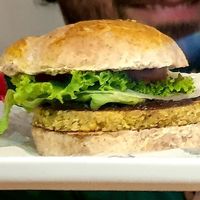 Chickpea Burger ♡ at Mascavo in Salvador