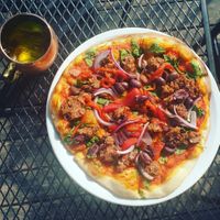 Vegan pizza  at The Loaf in Fernie