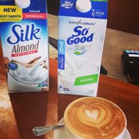 Soy and almond milk for coffee at The Loaf in Fernie