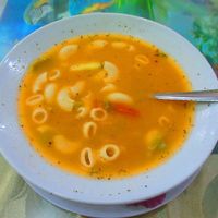 Lunch Menu 1: Soup at Restaurant Vegetariano El Eden in Chachapoyas