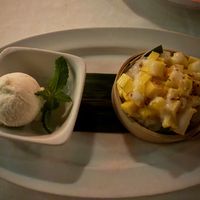 Mango sticky rice at Black Ginger in Gustavia