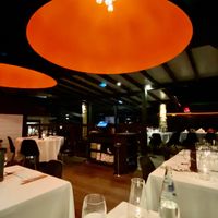 The weather was wonderful on the outdoor terrace and it is really a beautiful setting to dine in. at Black Ginger in Gustavia