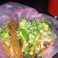 Vegan trio of tacos 🌮  at Frijolito's in New York City
