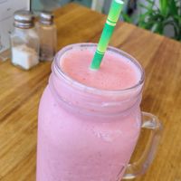 Strawberry Milkshake at Karma in Jaco