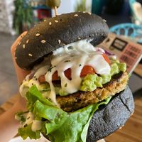 Mexican burger  at Karma in Jaco