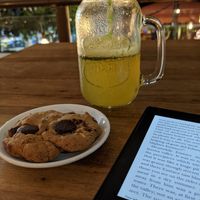 Cookie and home made lemonade at Karma in Jaco