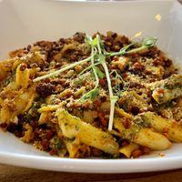 Pasta carbonara  at Karma in Jaco