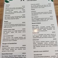 Menu at Karma in Jaco