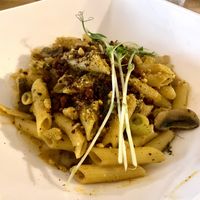 Coconut mushroom pasta  at Karma in Jaco