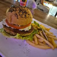 Mexican Burger at Karma in Jaco