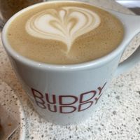 Oat latte art  at Buddy Buddy in Brussels