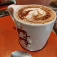 Hazelnut praliné mocha chaud at Buddy Buddy in Brussels