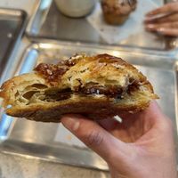 pain au chocolate inside  at Buddy Buddy in Brussels