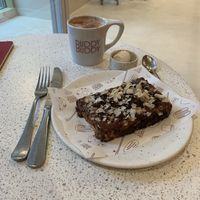 Hot Chocolate and Flaky Toast at Buddy Buddy in Brussels