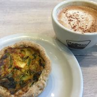 Quiche and mocha at Back To Eden Bakery in Portland