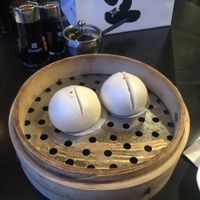 vegan sweet taro buns  at Din Tai Fung - Pine St in Seattle