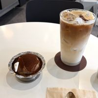 Decaf Hazelnut Tiramisu and Iced Latte   at AcheMi in Seoul