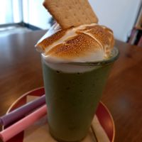 Mugwort milkshake with roasted marshmallow fluff at AcheMi in Seoul