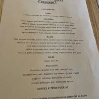 Dinner menu  at The Drunken Duck Inn in Ambleside