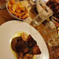Mushroom with truffle. Chips  at The Drunken Duck Inn in Ambleside