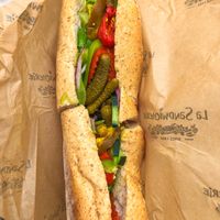 Avocado Sandwich on whole wheat with every topping at La Sandwicherie in Miami Beach
