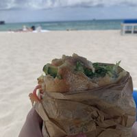 On the beach   at La Sandwicherie in Miami Beach