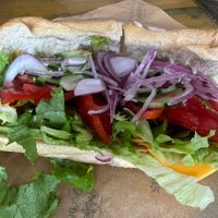 Vegan cheese baguette 🥖  at La Sandwicherie in Miami Beach