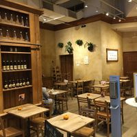 Indoor seating. at Le Pain Quotidien - Lincoln Plaza in New York City