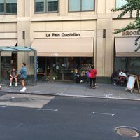 Front entrance and outdoor seating. at Le Pain Quotidien - Lincoln Plaza in New York City