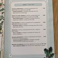 The menu  at Hortus Botanicus in Amsterdam