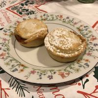 A vegan mince pie each  at Granny's Kitchen in Lampeter