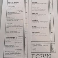 Food menu at Down Town  in Nijmegen