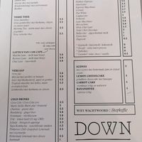 Drinks menu at Down Town  in Nijmegen