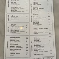 Menu  at Down Town  in Nijmegen