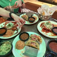 Tacos & enchiladas, with the salsa guac and chips   at Universal Studios - Antojitos Authentic Mexican Food in Orlando