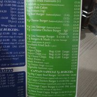 Extensive vegan menu. at Captain Cod in Boston