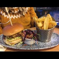 Beyond meat burger at Whins Kitchen in Wheelton