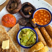 big vegan breakfast at Whins Kitchen in Wheelton