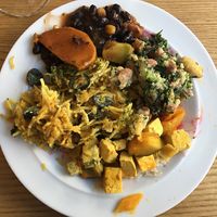 Loaded plate: not pretty but very good  at DaTerra - Parque das Nações in Lisbon
