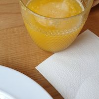 Fresh orange and pineapple juice at DaTerra - Parque das Nações in Lisbon