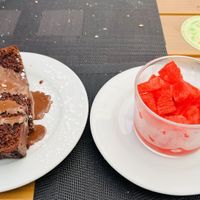 Vegan chocolate cake   at L'Encant Vegetaria in Barcelona