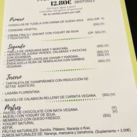 Menu del día  at L'Encant Vegetaria in Barcelona