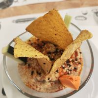 Hummus at L'Encant Vegetaria in Barcelona