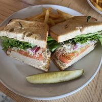 mock turkey sandwich (ask to make it all vegan)  at Swami's Cafe in San Diego