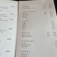 Drinks menu  at Bhaji Pala in Gatley