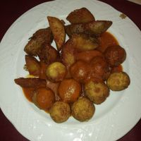 Vegan meat balls at O Logradouro in Carballo