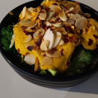 Broccoli with cheese. Hot! 🌶️😁 at Mora Mora - Condesa in Mexico City