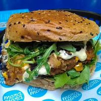 Trufa burger at Mora Mora - Condesa in Mexico City