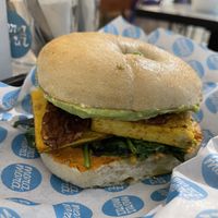 Bagel sandwich   at Mora Mora - Condesa in Mexico City